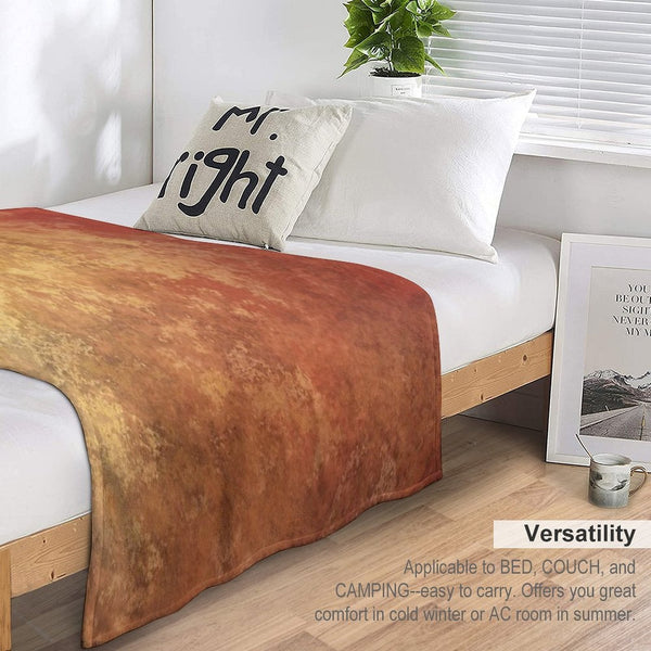 Rusted Copper And Gold Anti-pilling Throw Blanket