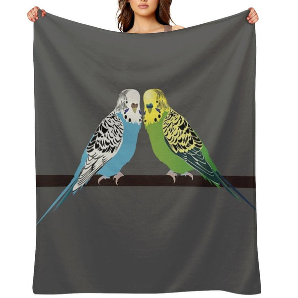 Budgies Machine-washable Throw Blanket