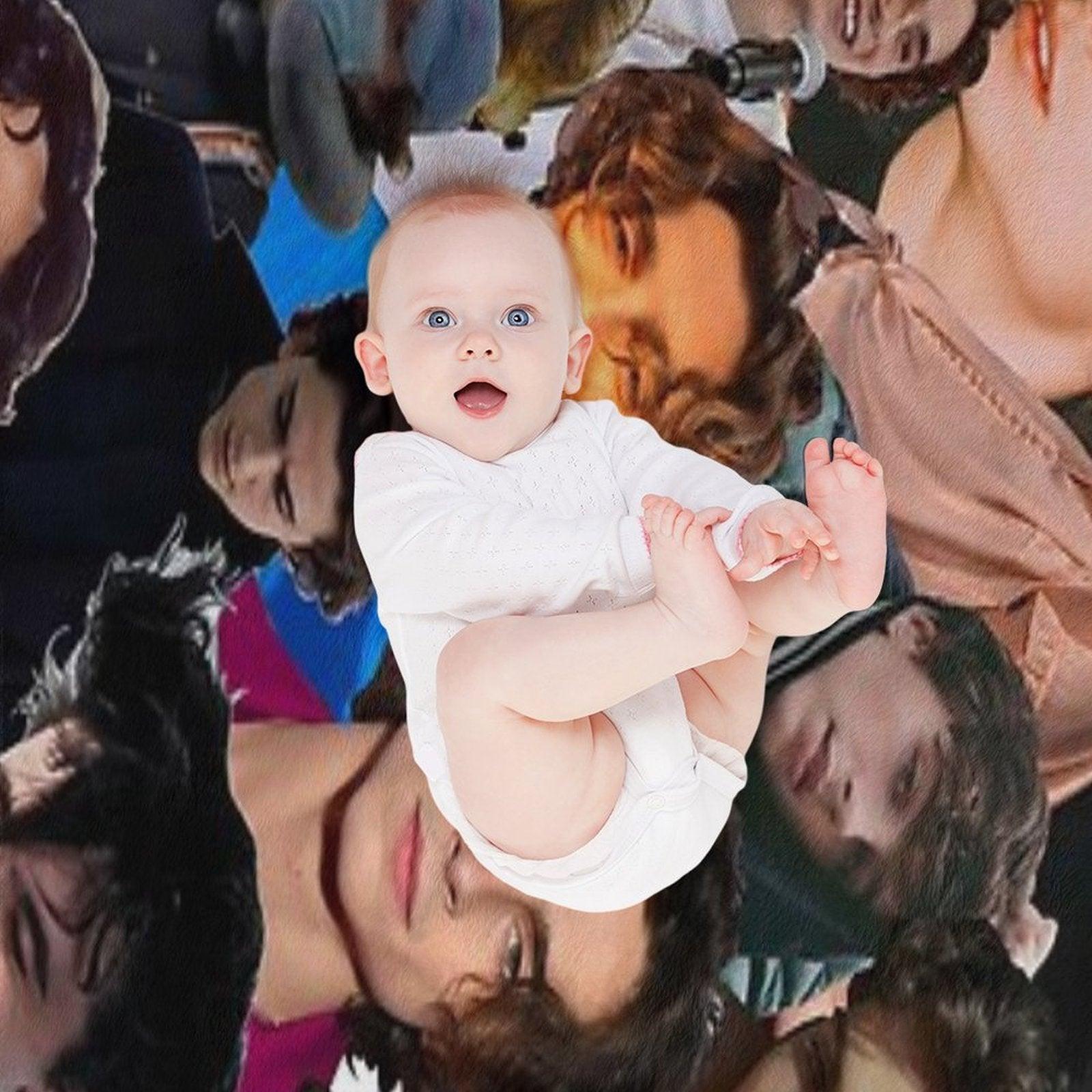 Timothée Chalamet Photo Collage Throw Blanket