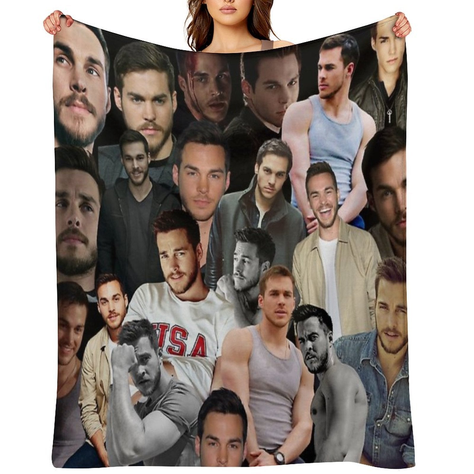 Kai Parker Photo Collage All-season Throw Blanket