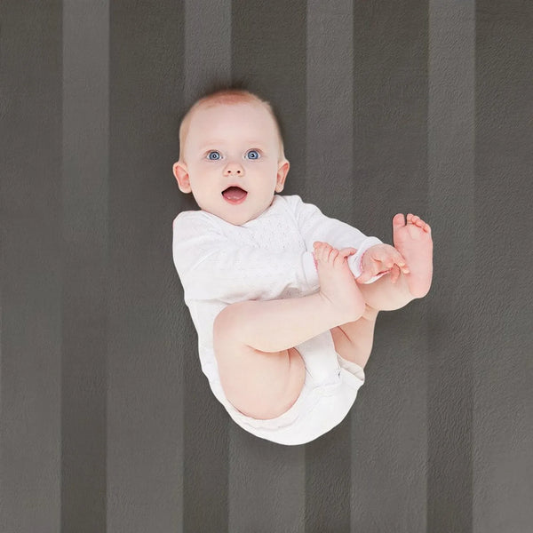 Gradient Taupe with Elegant Vertical Stripes Throw Blanket