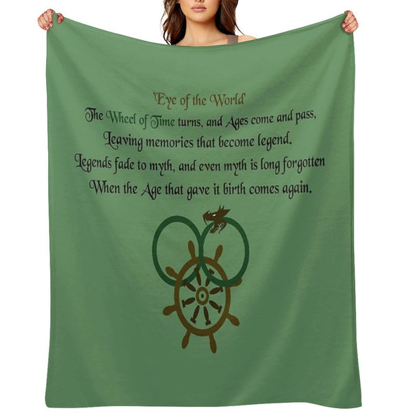 Thus Spins The Wheel of Time Easy Care Throw Blanket