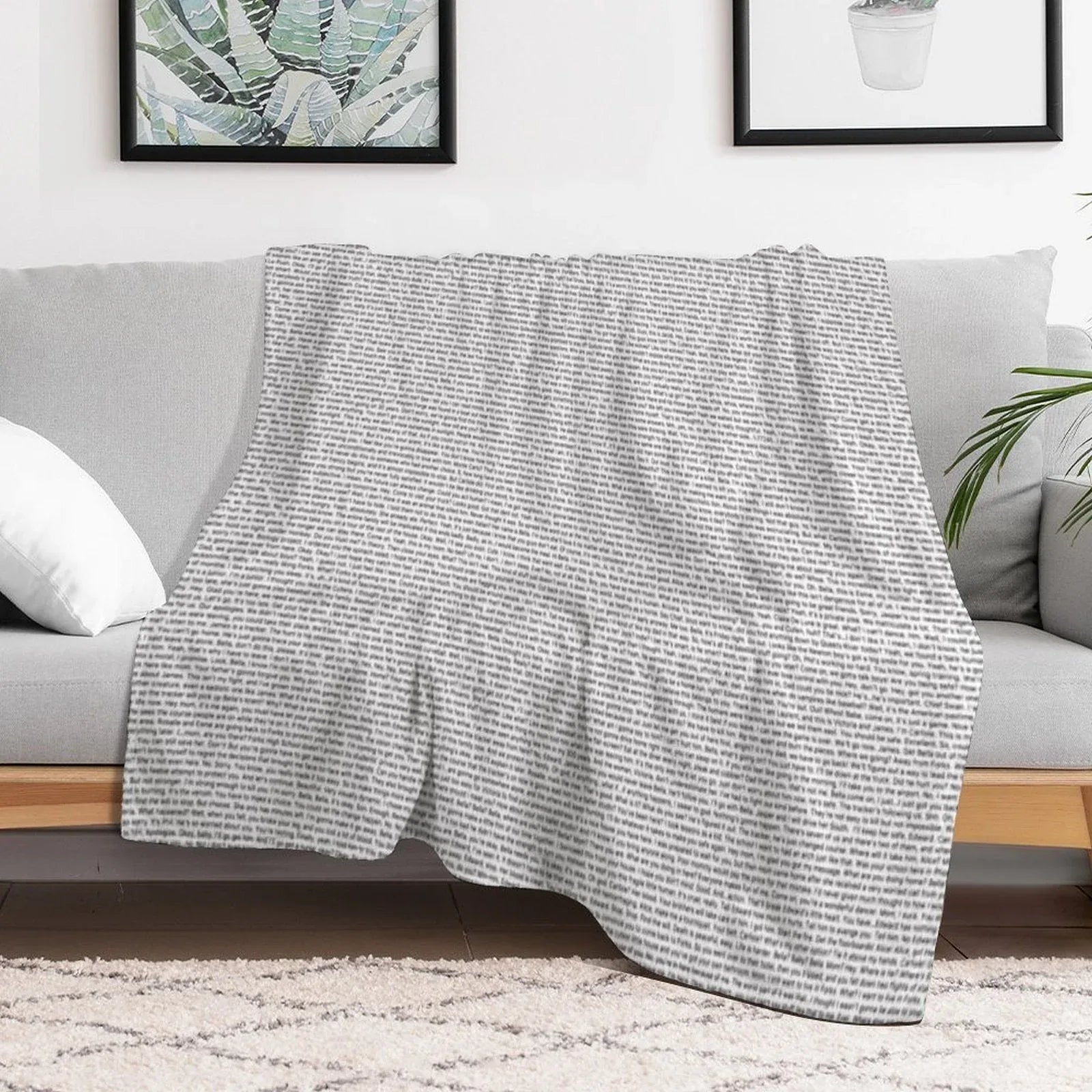Entire Twilight Movie Script Throw Blanket