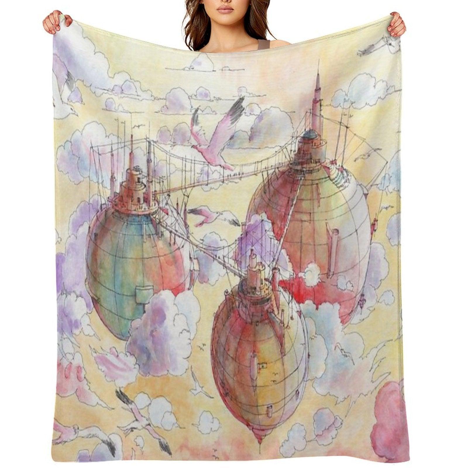 Three Worlds Throw Blanket