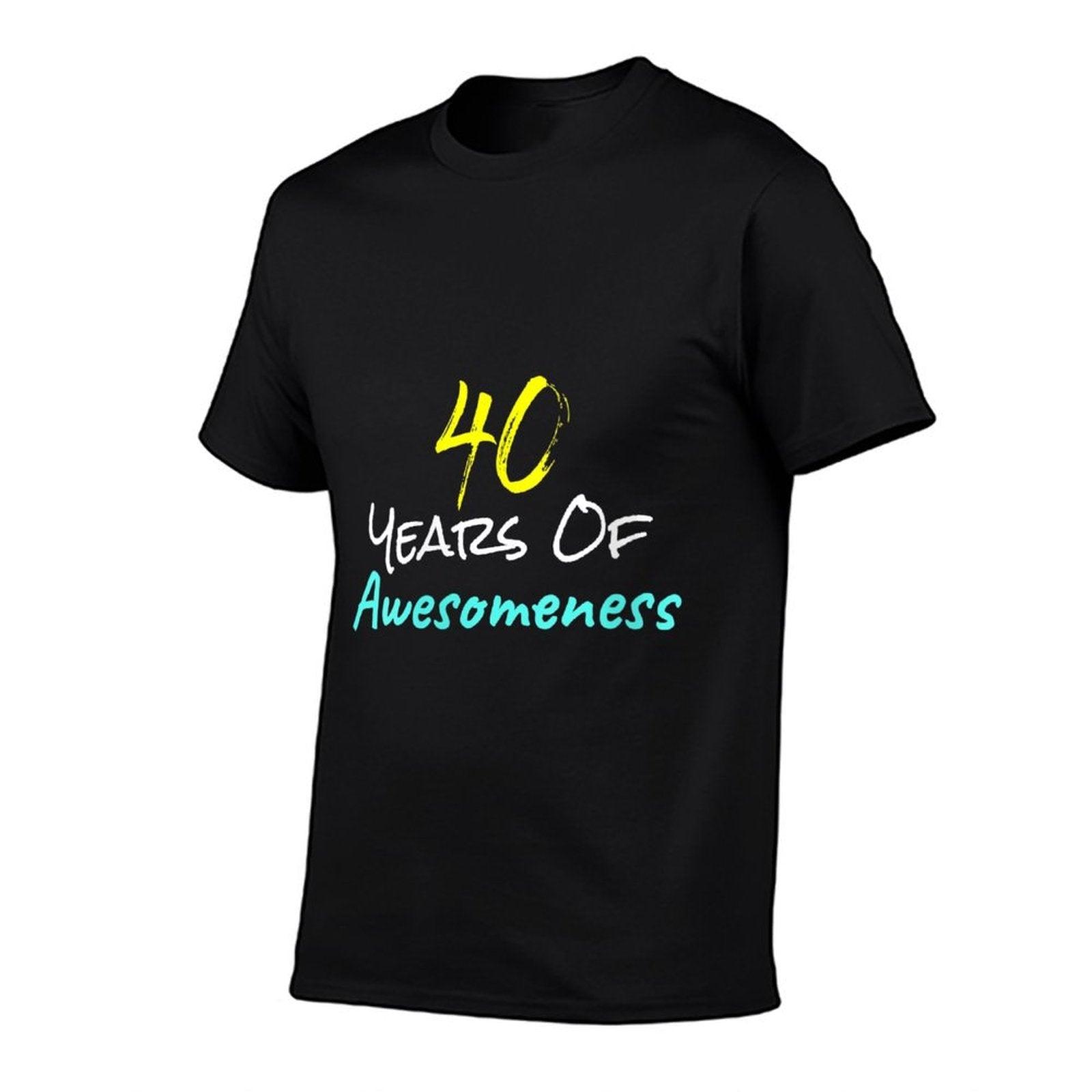 Womens 40 Years Of Awesomeness Happy 40th Birthday Gift Funny  High-quality Stitching T-Shirt