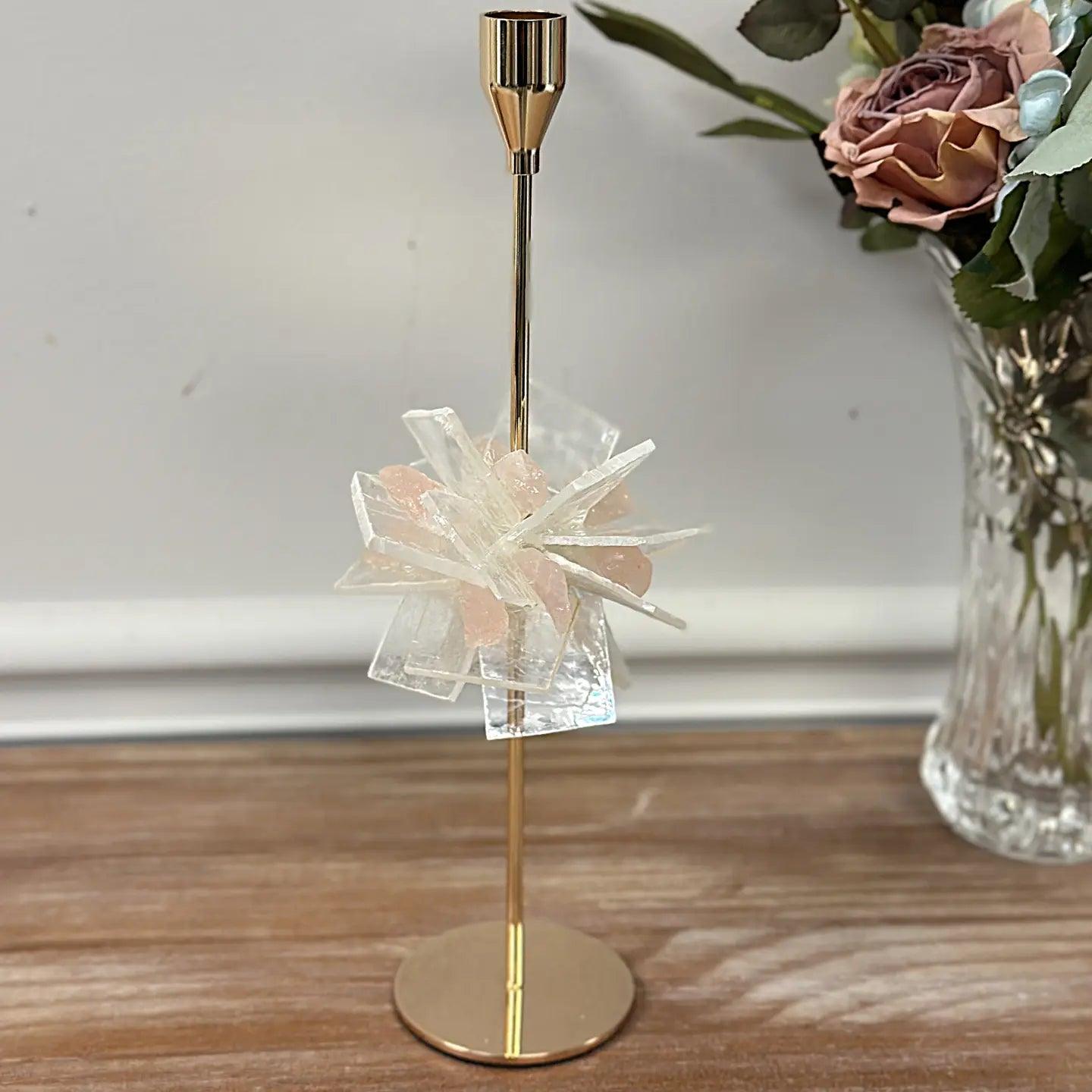 Crystal Stone Luxury Candle Holder-1 set