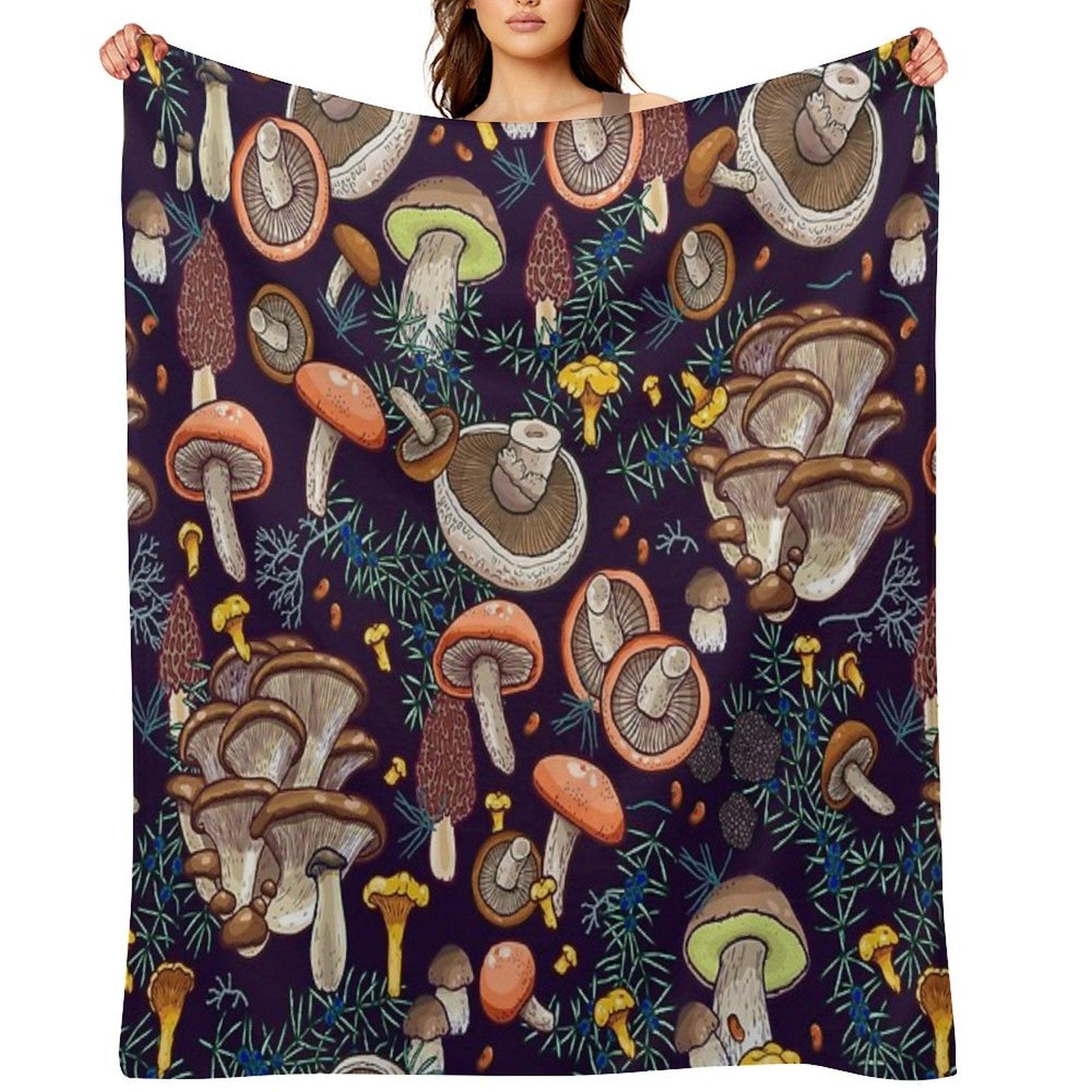 Dark Dream Forest Throw Blanket