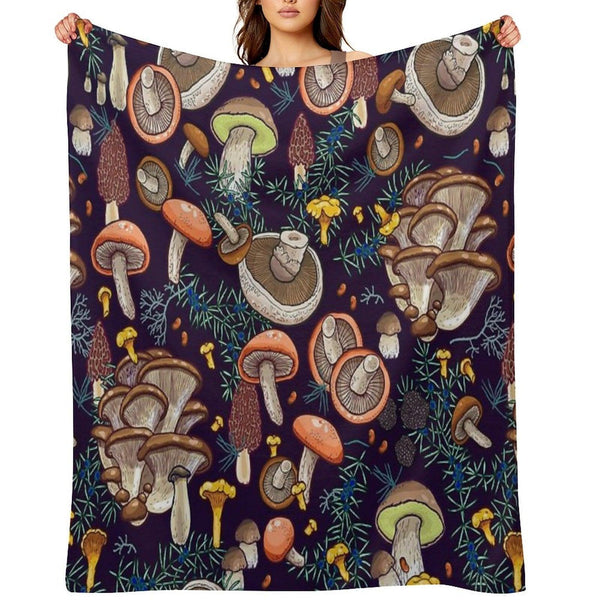Dark Dream Forest Throw Blanket