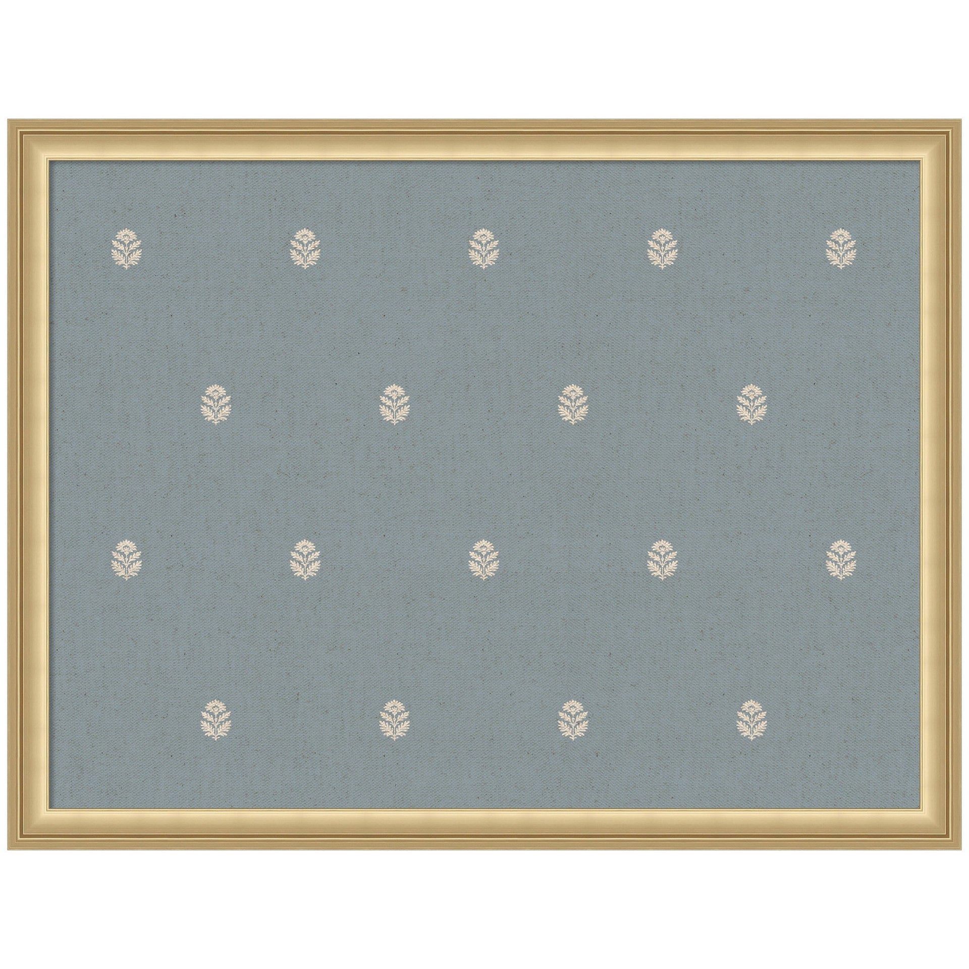Pinboard Blue Botanical Block Print