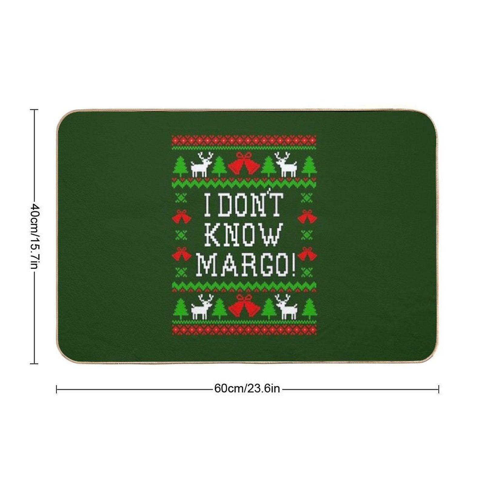 I Don't Know Margo! Christmas Vacation Quote - Ugly Christmas Sweater Style Bath Mat