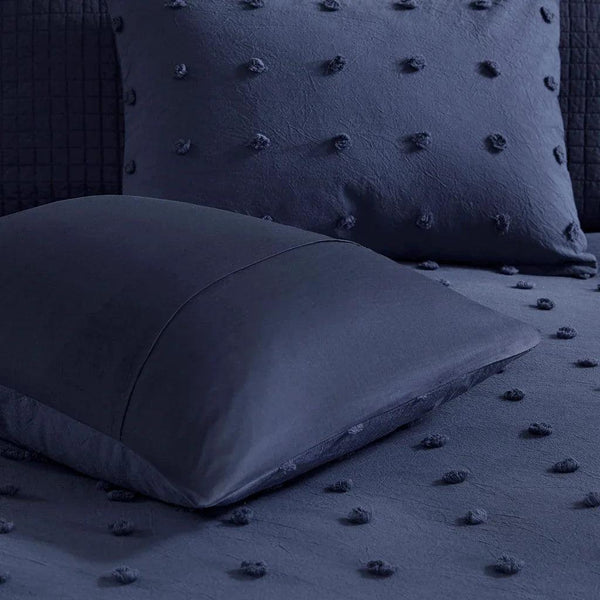 Brooklyn Cotton Jacquard Comforter Set with Euro Shams and Throw Pillows - Gifts for You 'n Me