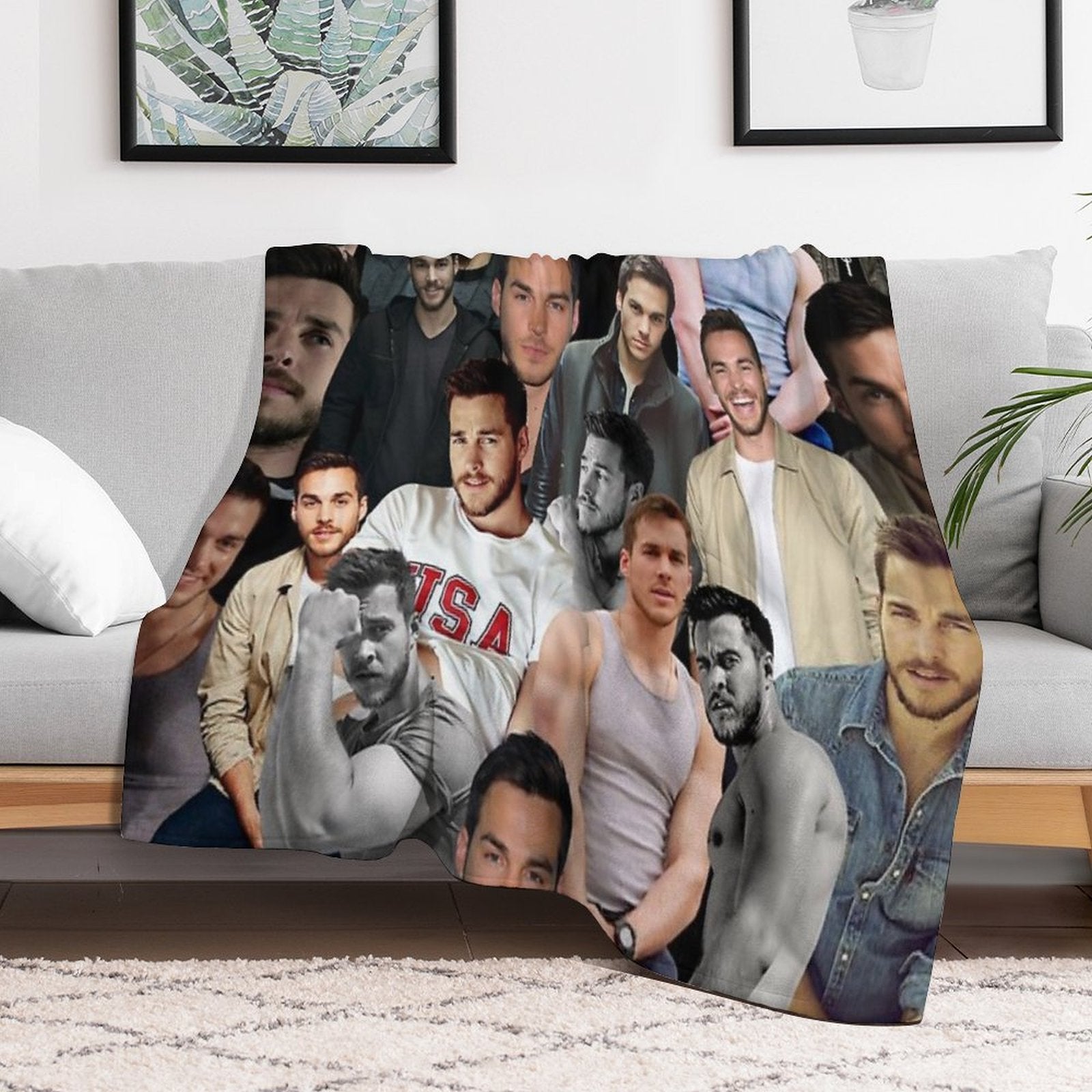 Kai Parker Photo Collage All-season Throw Blanket