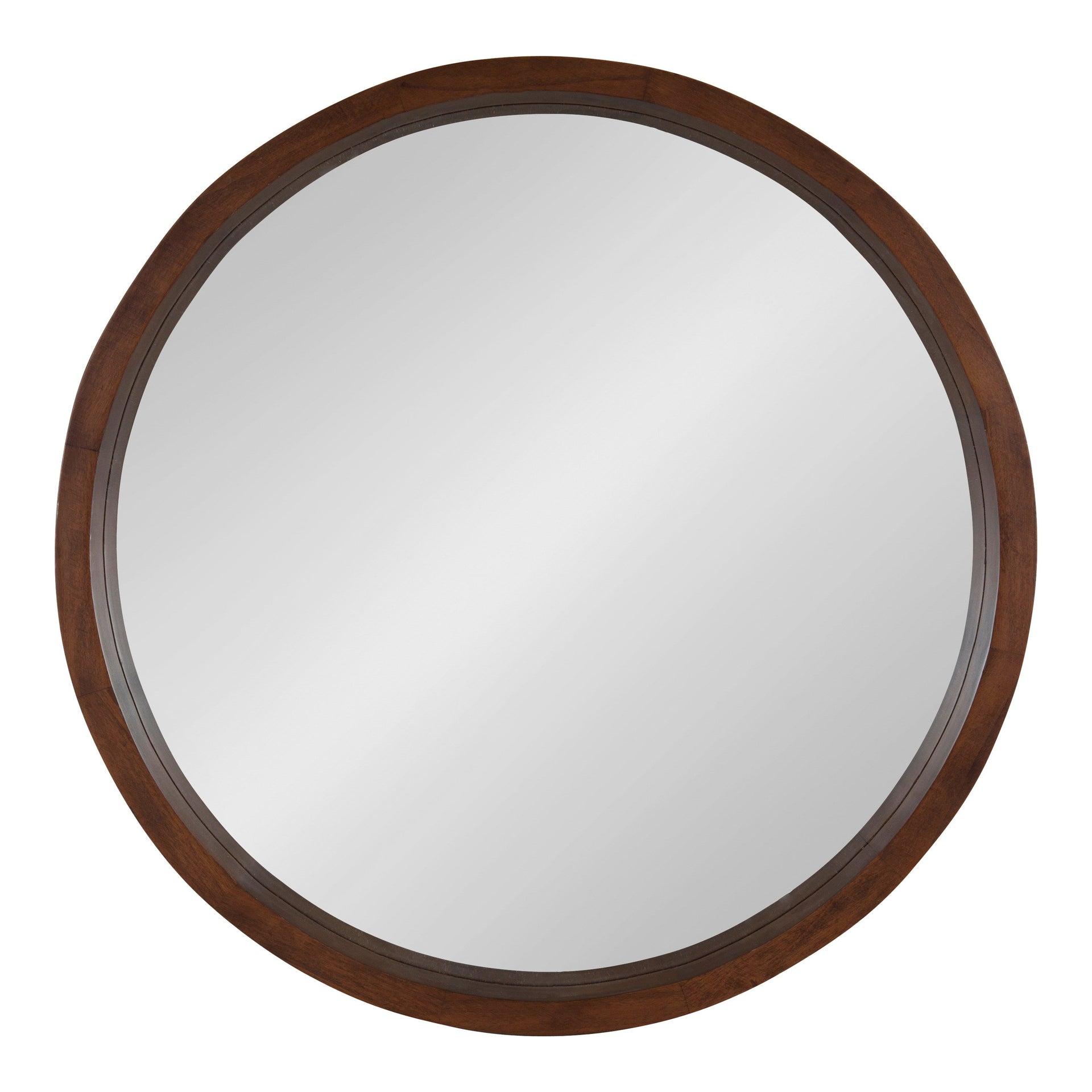 Hutton Round Wood Wall Mirror