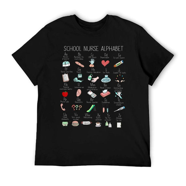 ABC School Nurse Alphabet Nurse Appreciation Nurse Educator T-Shirt