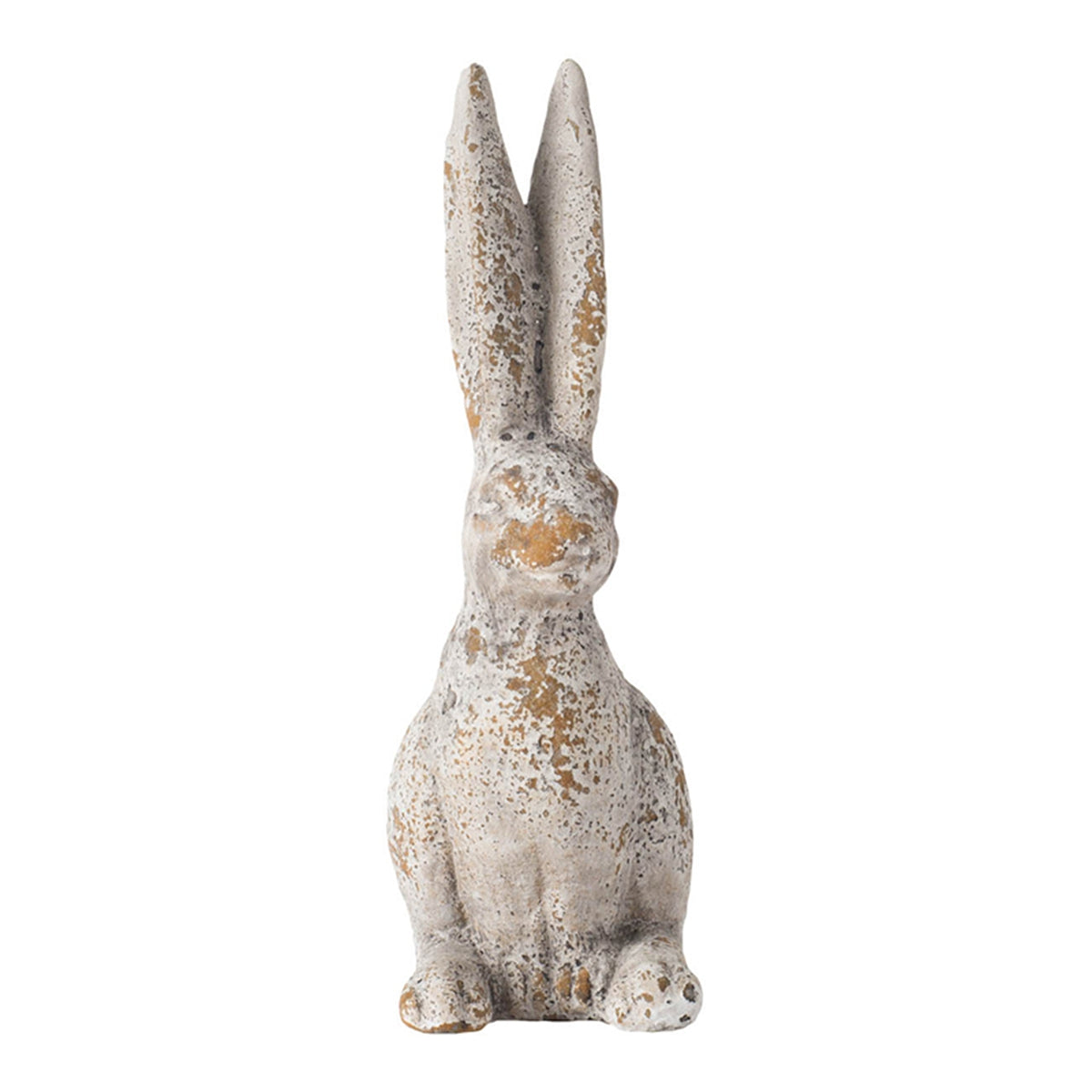Weathered Cement Rabbit Statue