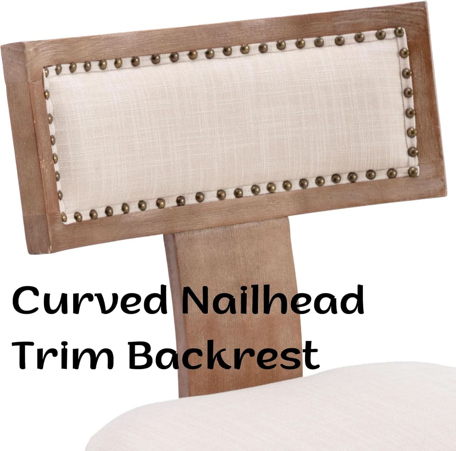 Mid Century Modern Armless Dining Chairs Beige Tone