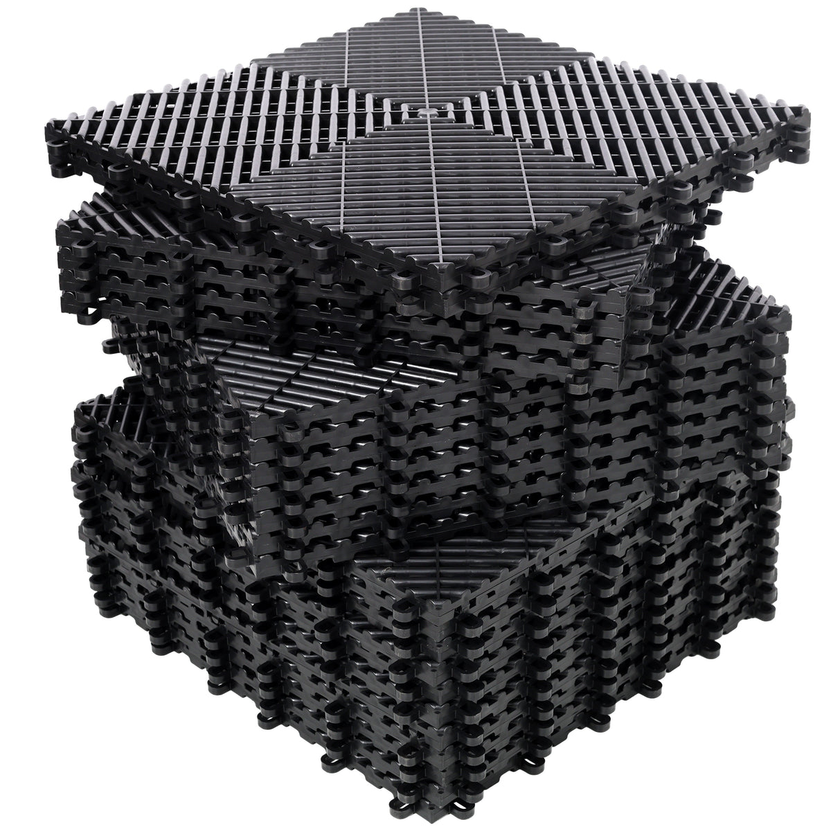 25pcs Plastic Garage Floor Mats - 15.6