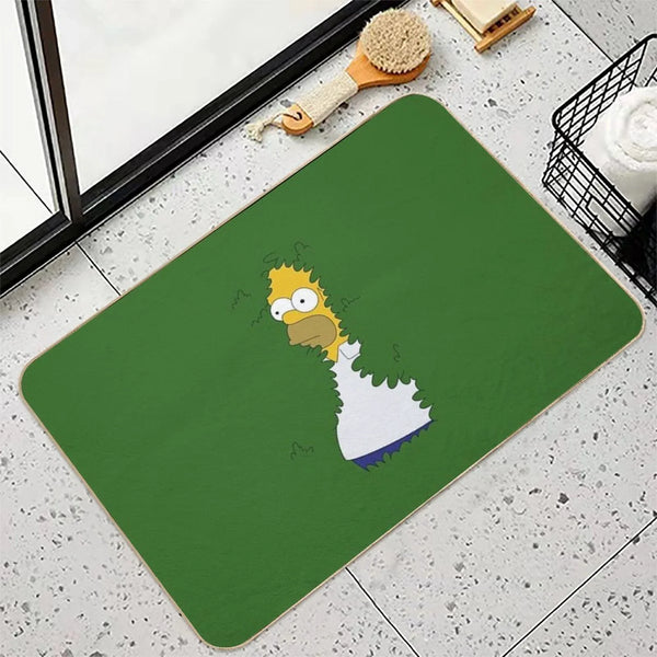 Homer In The Bushes Bath Mat