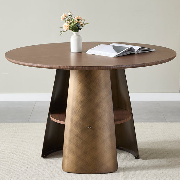 47.25 Inch  Retro Style Round Dining Table