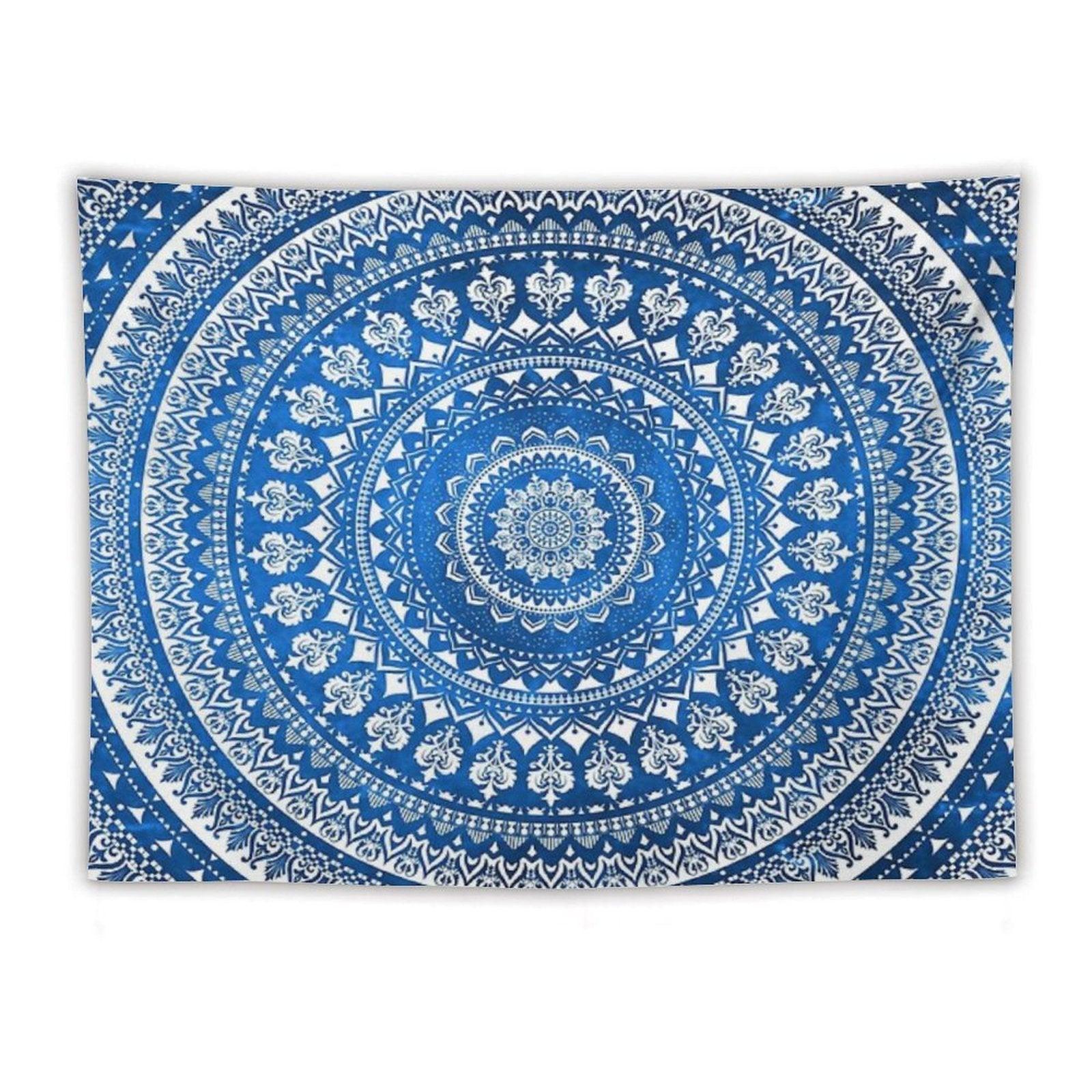 Mandala Blue Tapestry