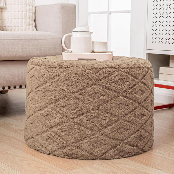 20x14 Inches Light Coffee Ultra Soft Foot Rest Ottoman