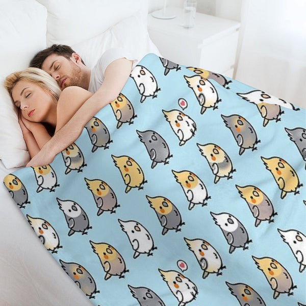 Chubby Cockatiel Collection Compact Throw Blanket