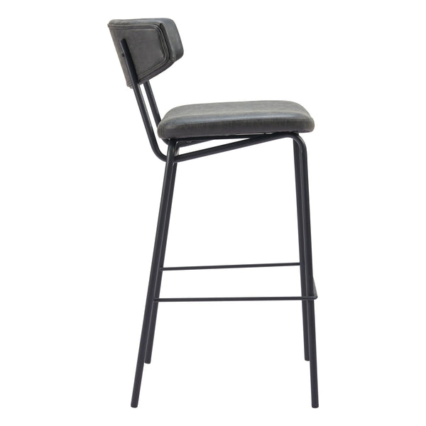 Charon Barstool (Set of 2) Vintage Black