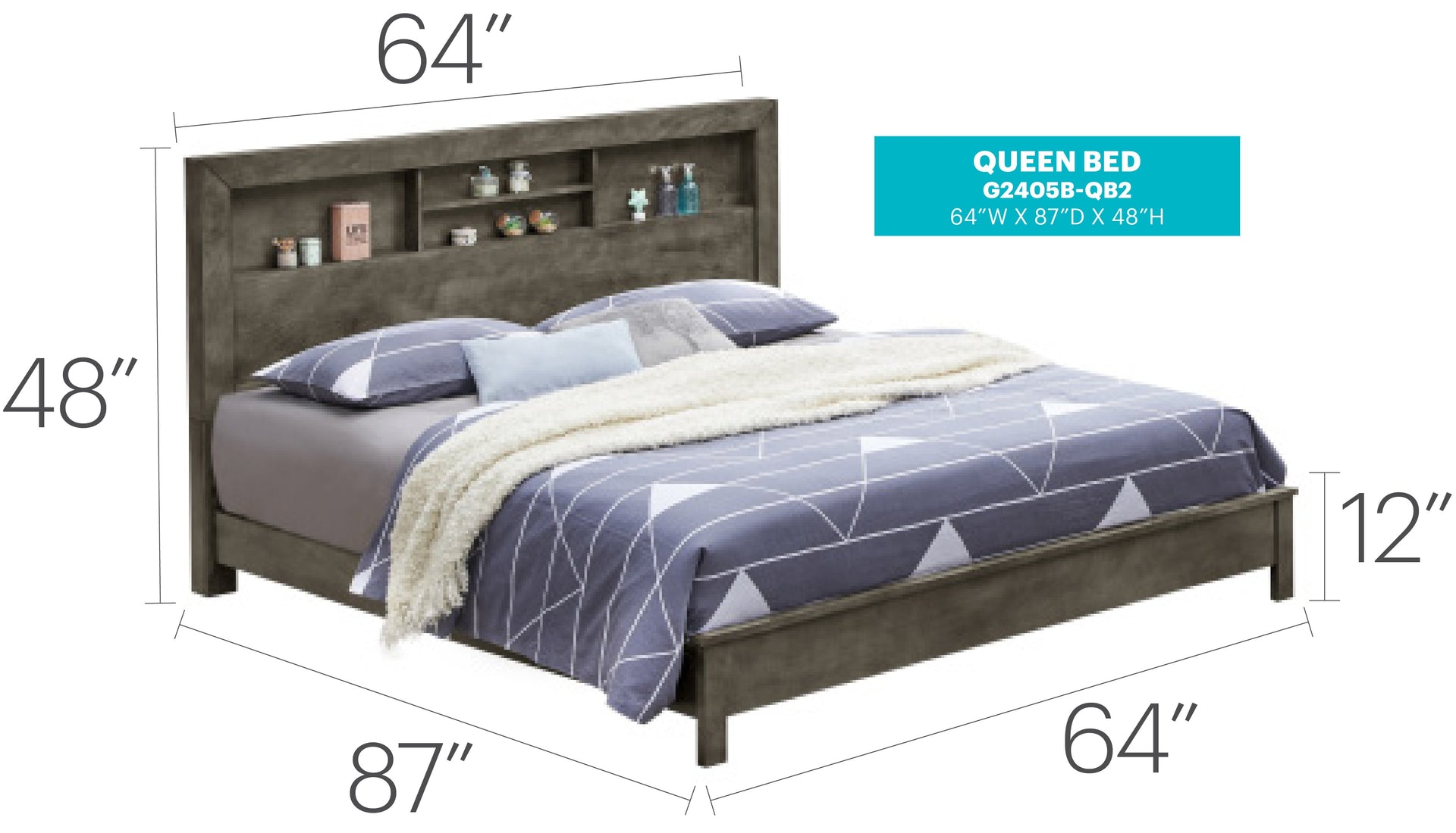 Elegant Transitional Bed Frame