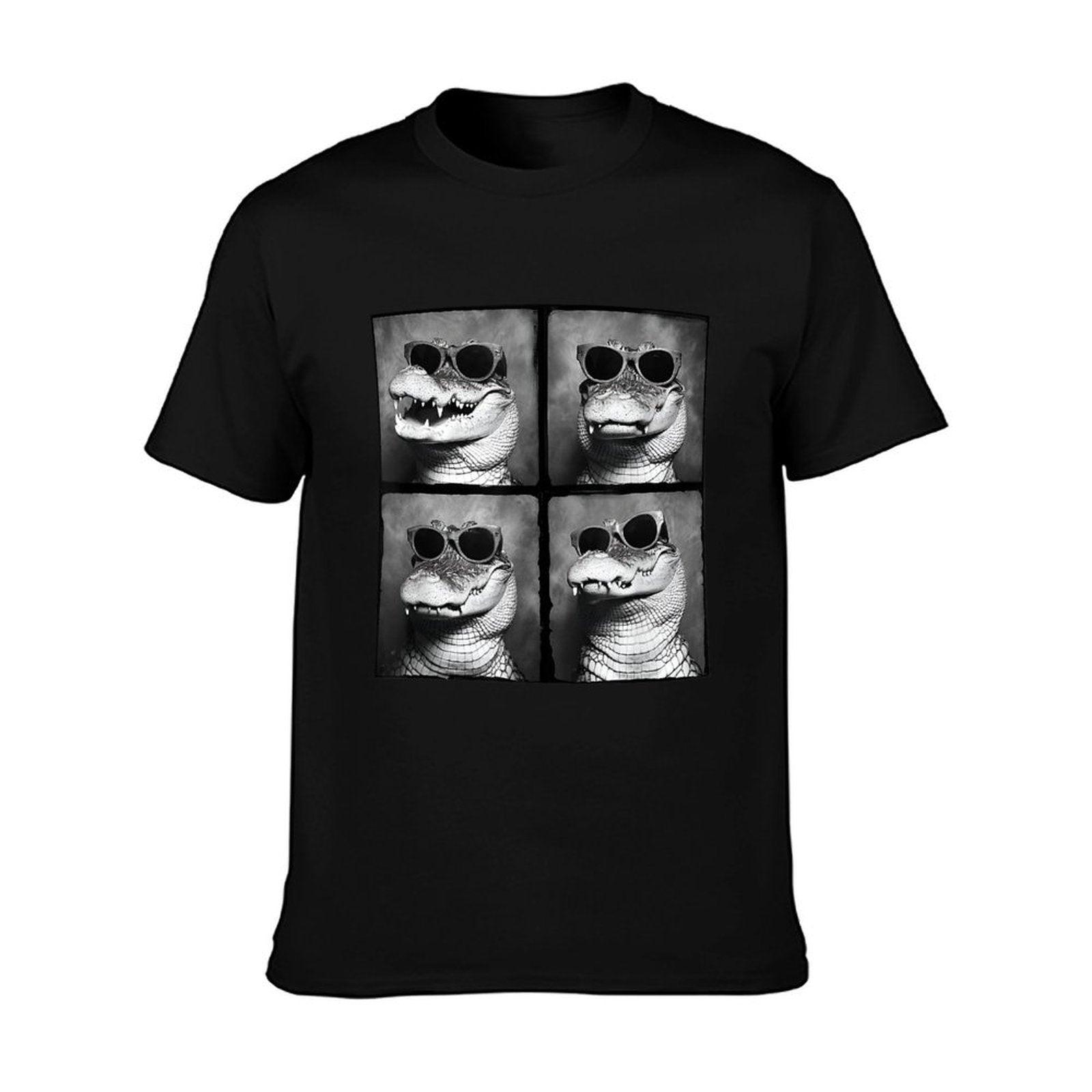 Funny Crocodile In Sunglasses Quirky Alligator Funny Gator T-Shirt