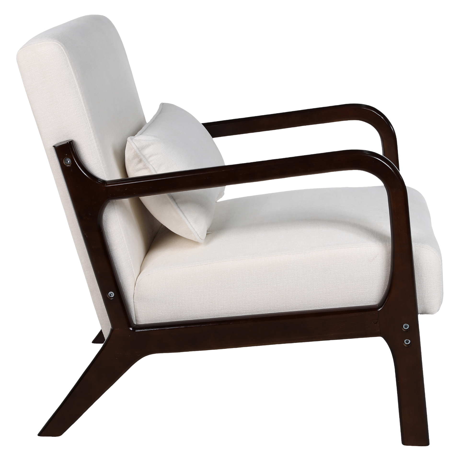 Antique Beige Cotton‑Linen Chair