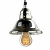 Antiqued Mercury Glass Bell Pendant