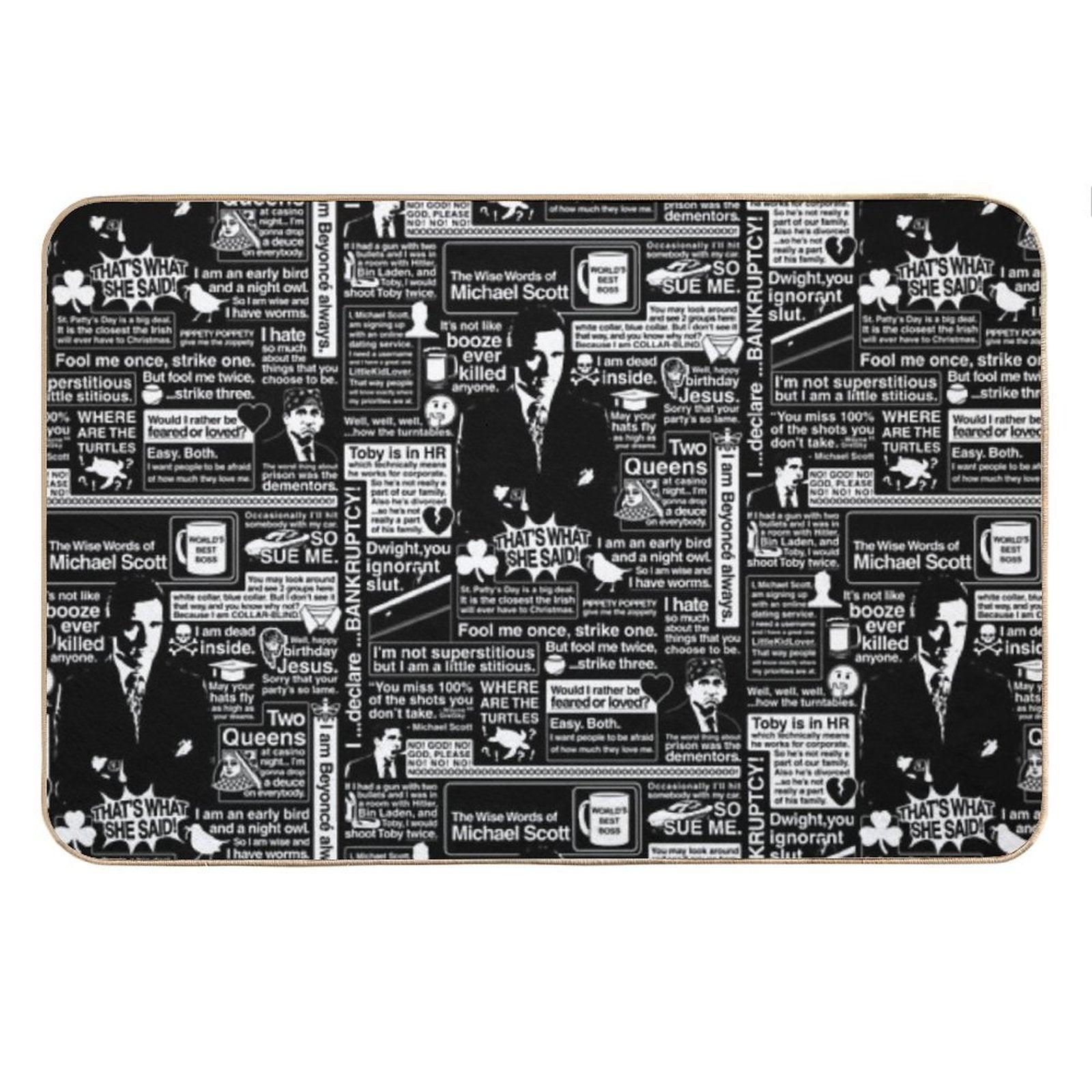 The Wise Words of Michael Scott Bath Mat
