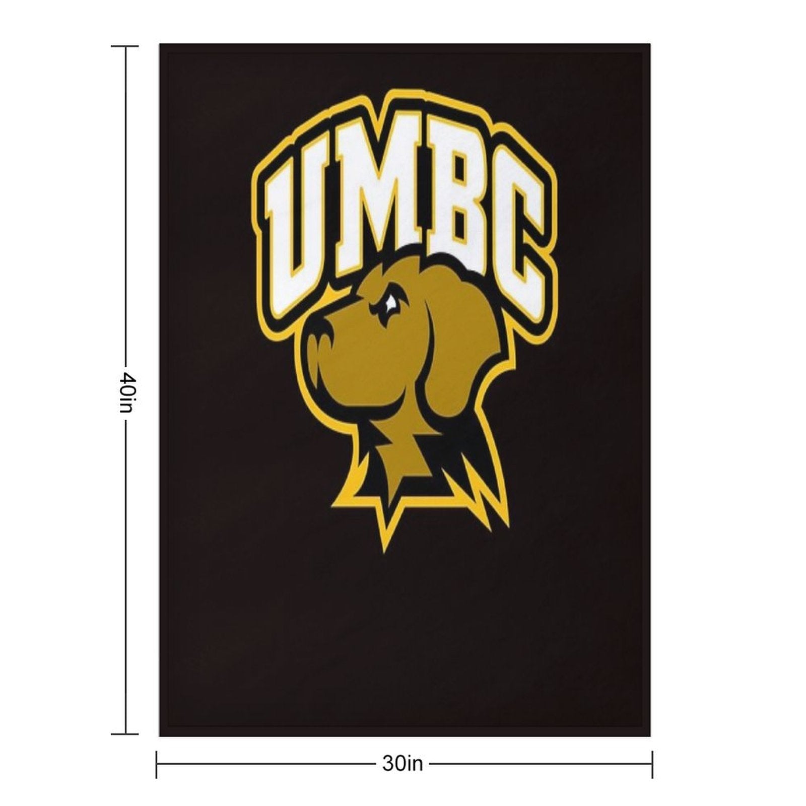 The UMBC Logo Versatility Throw Blanket