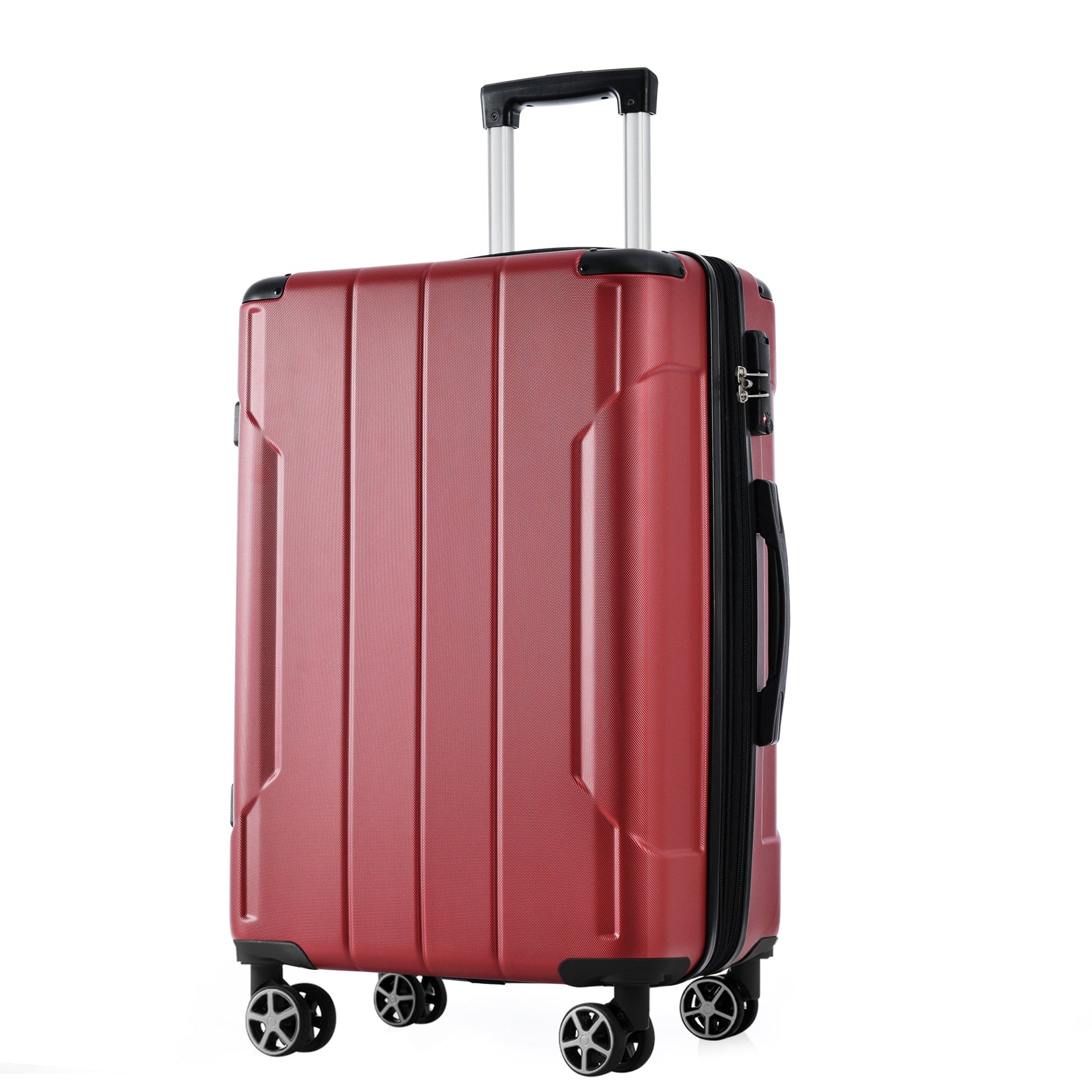 Hardshell Luggage, Lightweight Durable ABS Suitcases with Double Wheels, Expandable 28-inch Checked Luggage 28' (Single Luggage)
