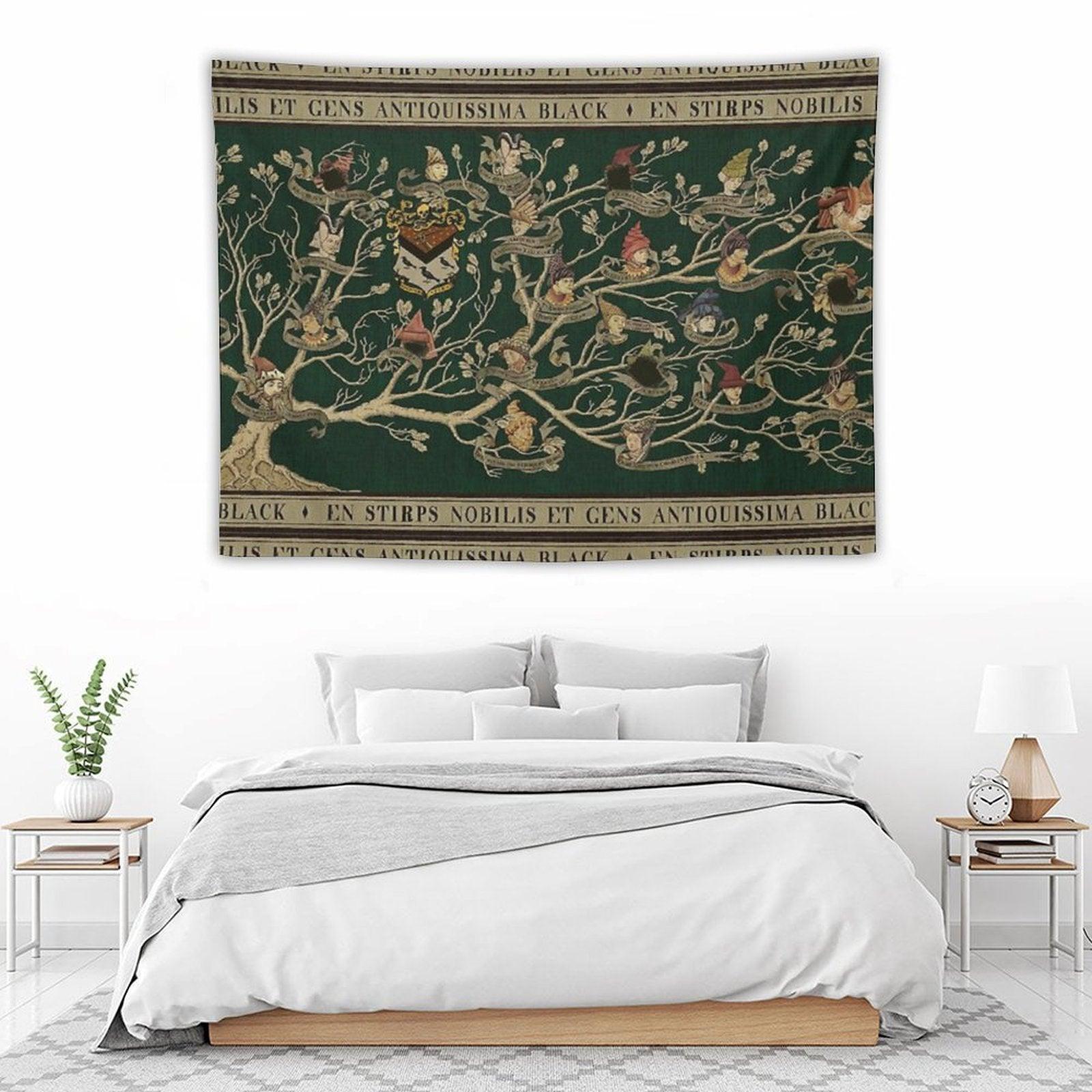 Noble House of Black Family Tree Tapestry