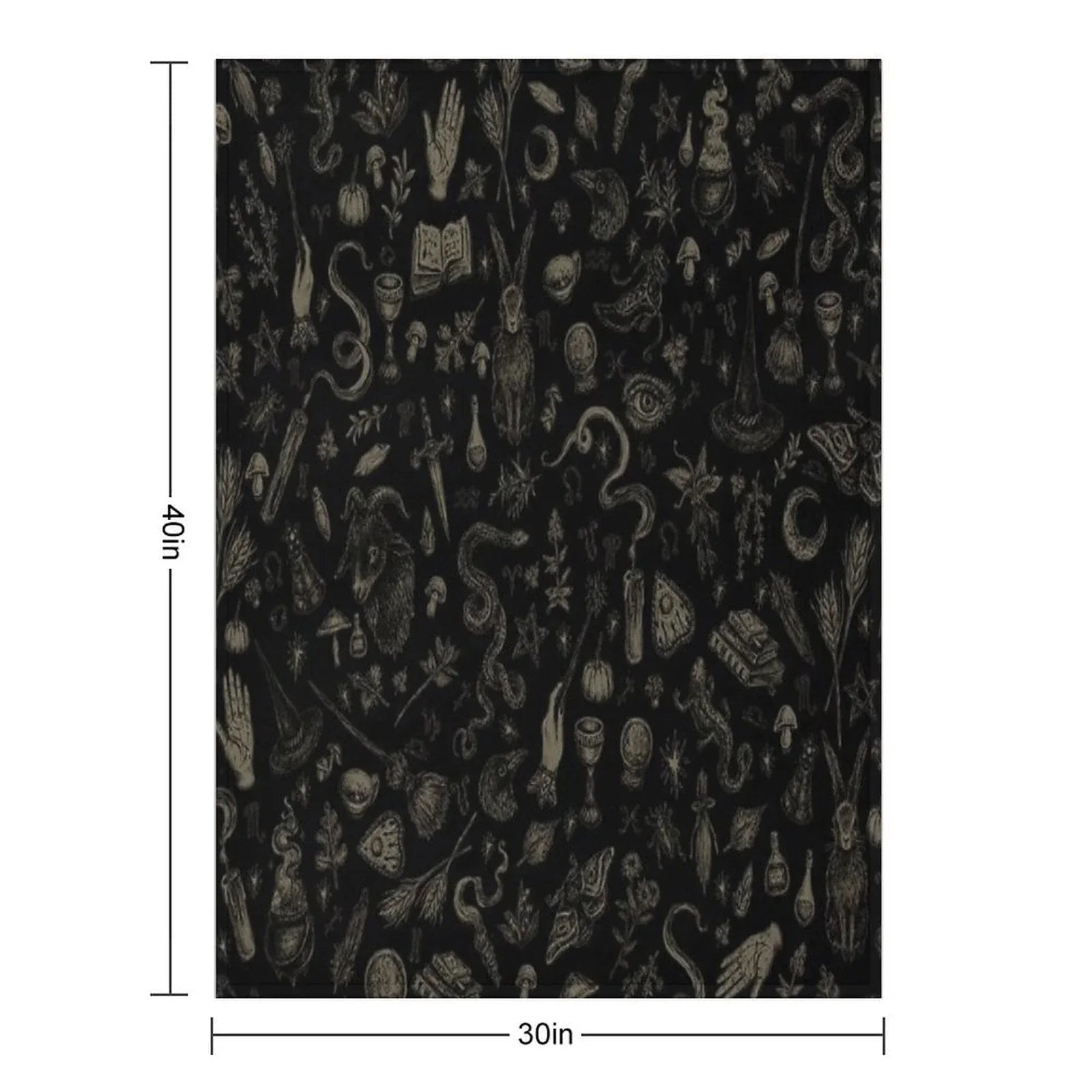Just Witch Things (black And Beige) Throw Blanket