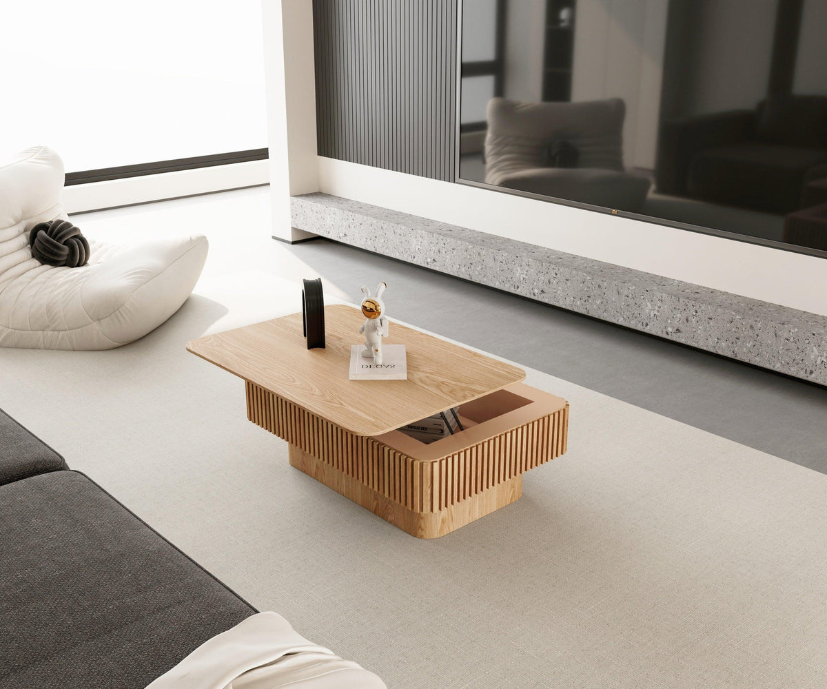 Modern Lift-Top Coffee Table with Hidden Storage