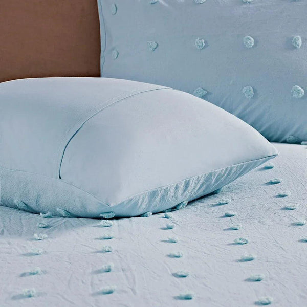 Brooklyn Cotton Jacquard Comforter Set with Euro Shams and Throw Pillows - Gifts for You 'n Me