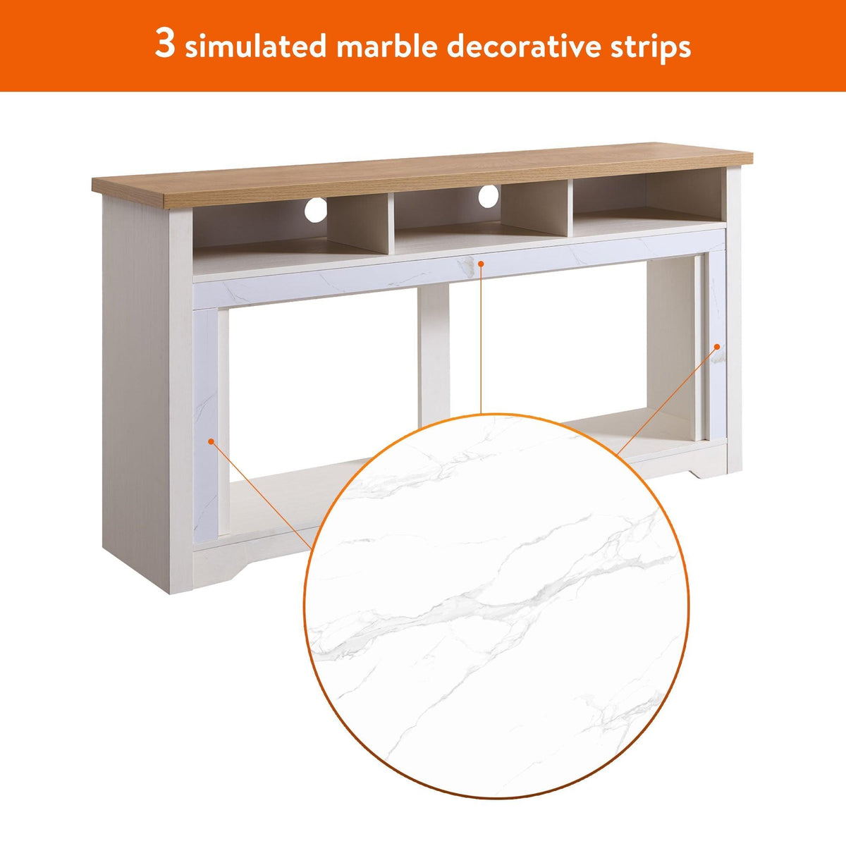 70 Inch Fireplace TV Stand for TVs Up to 70