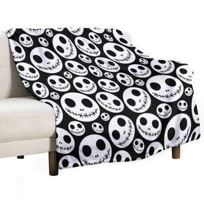 Halloween Skeleton Jack Skellington Pattern Skelington Versatility Throw Blanket