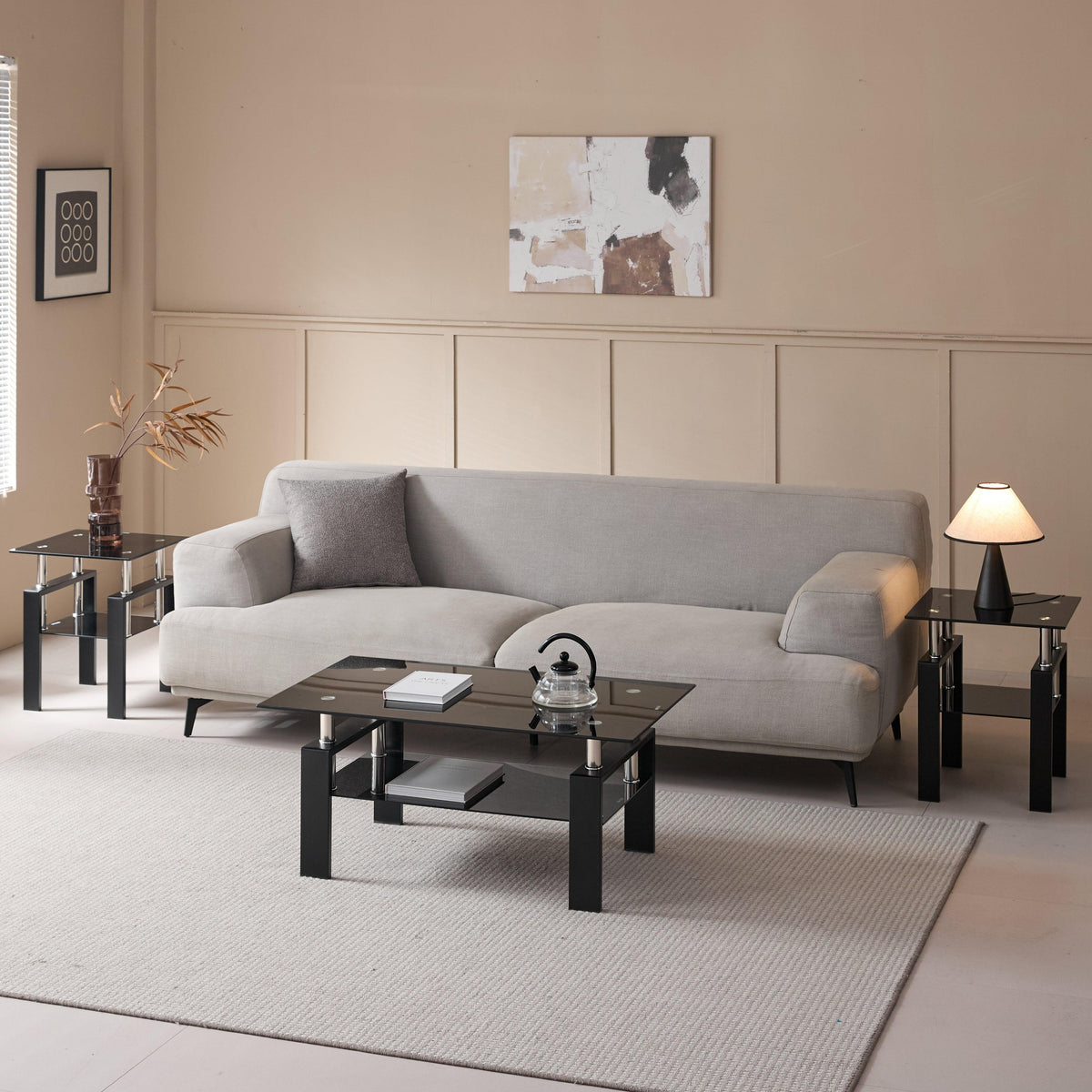 Tempered Black Glass Coffee Table