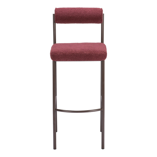 Livorno Barstool (Set of 2) Red & Bronze