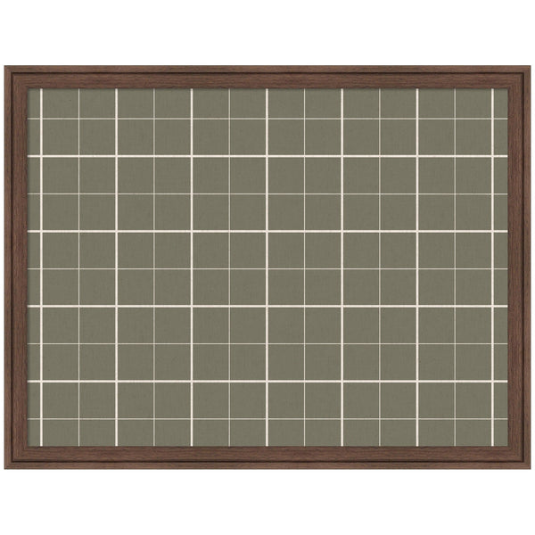 Framed Fabric Pinboard Sage Green Plaid Wall Organization
