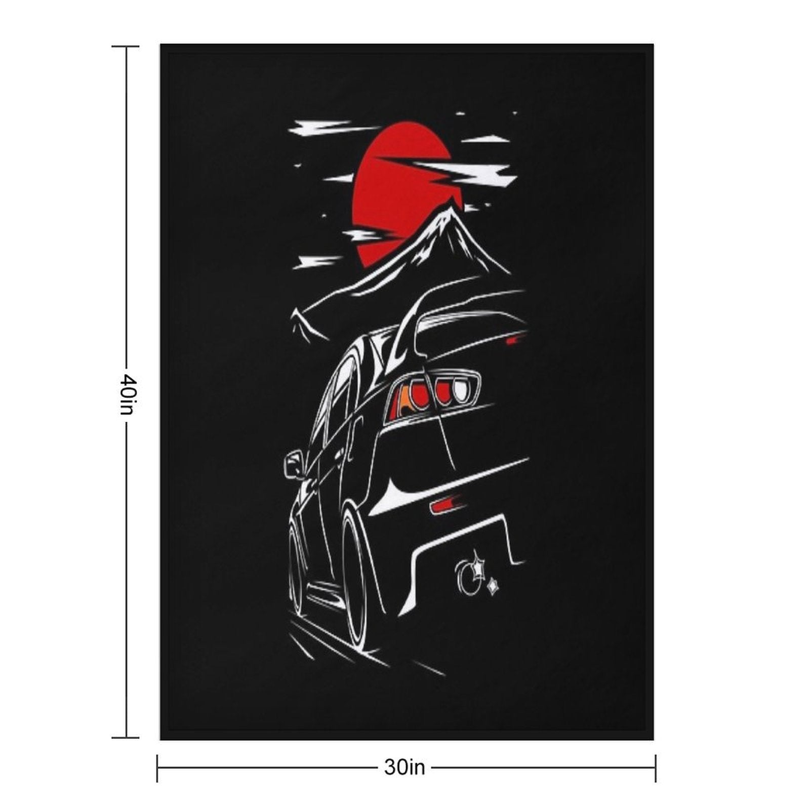 Mitsubishi Lancer Evo X Compact Throw Blanket