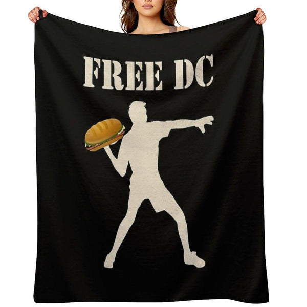 Free DC Resistance Sub Sandwich - Protest Movement Throw Blanket