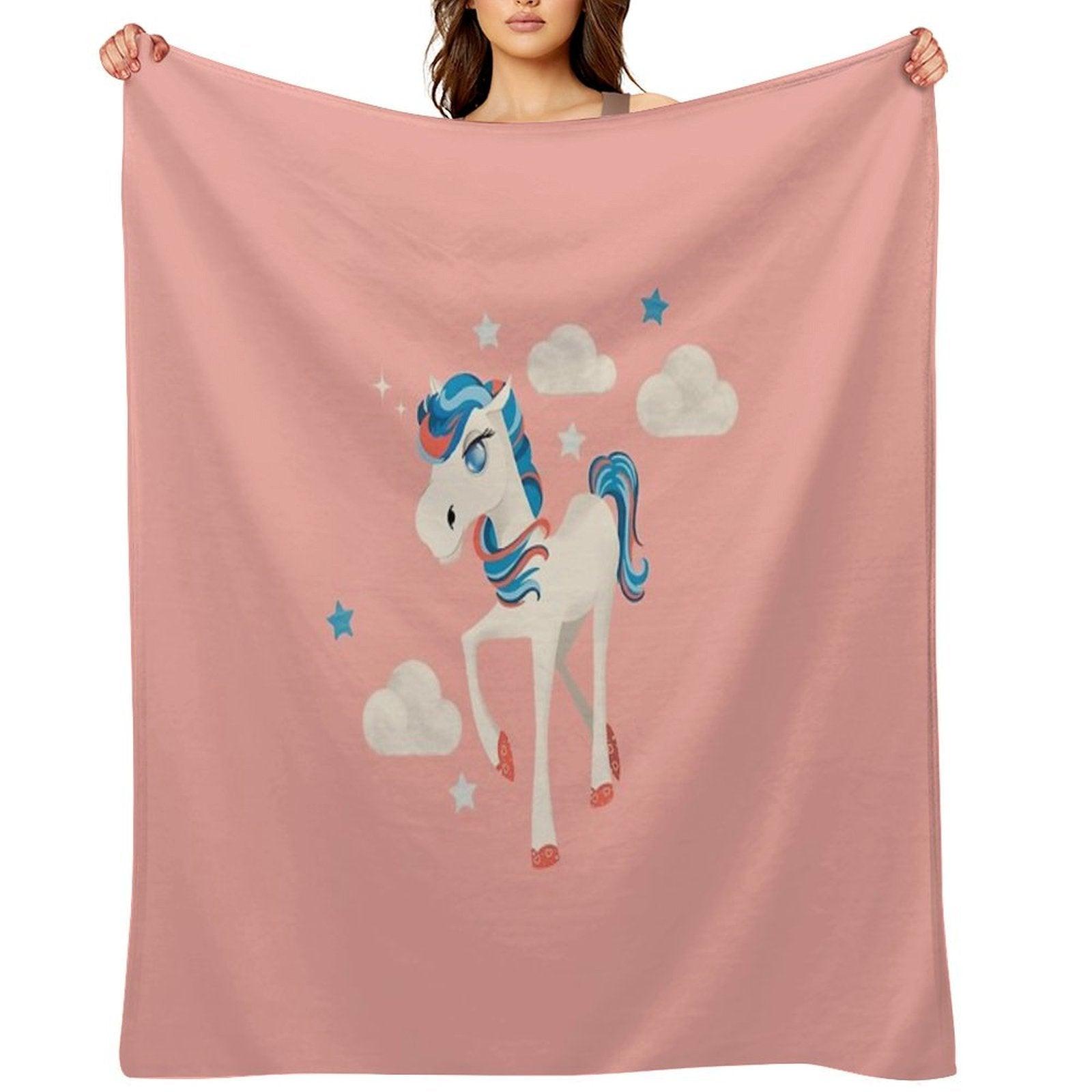Cute Pony Throw Blanket