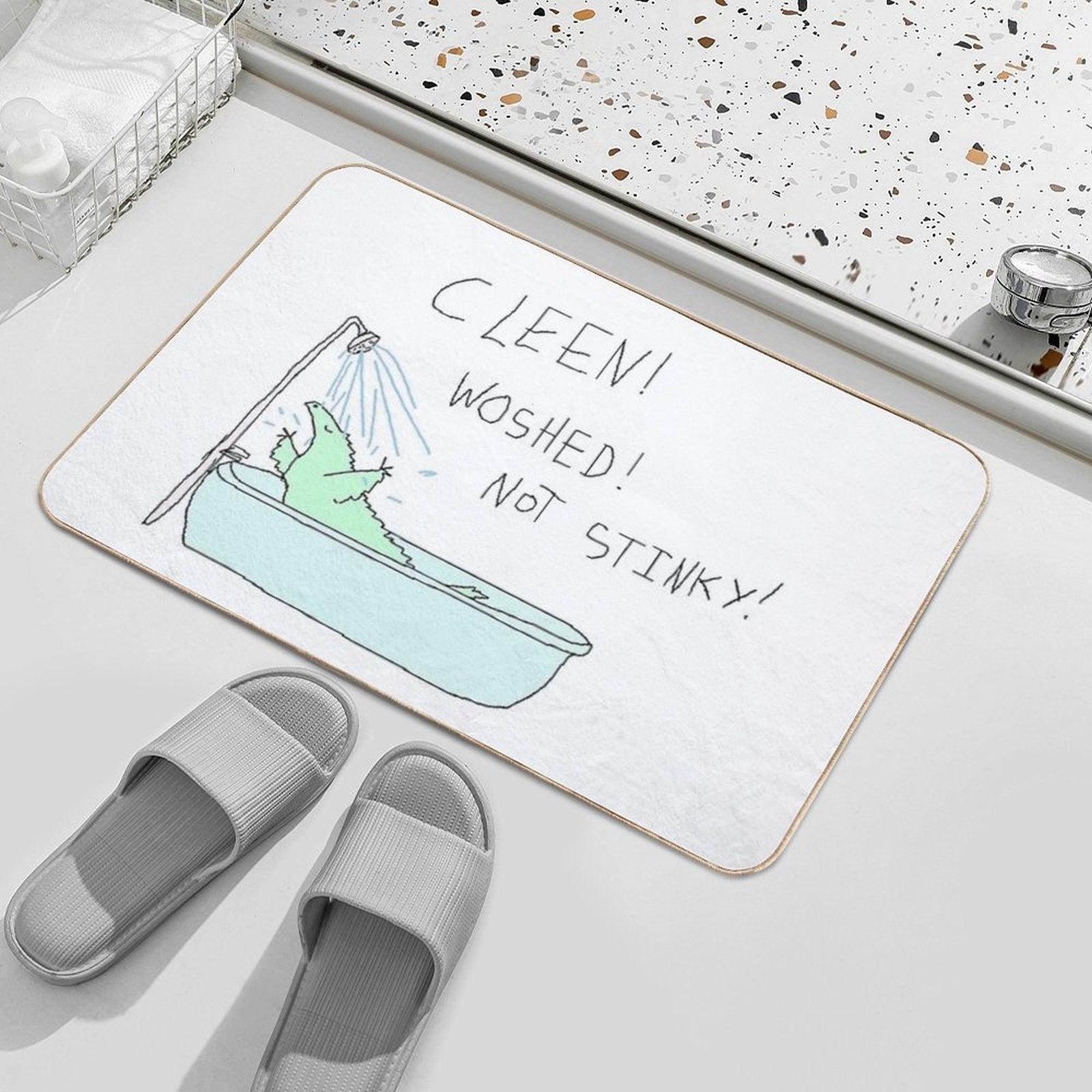 Clean! Washed! Not Stinky! Bath Mat