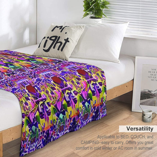 Abstract Patterns Warm Colors Premium Throw Blanket
