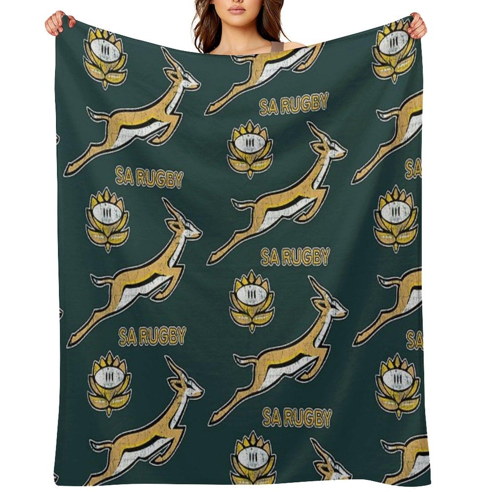SA Rugby - Vintage Springbok Logo Throw Blanket