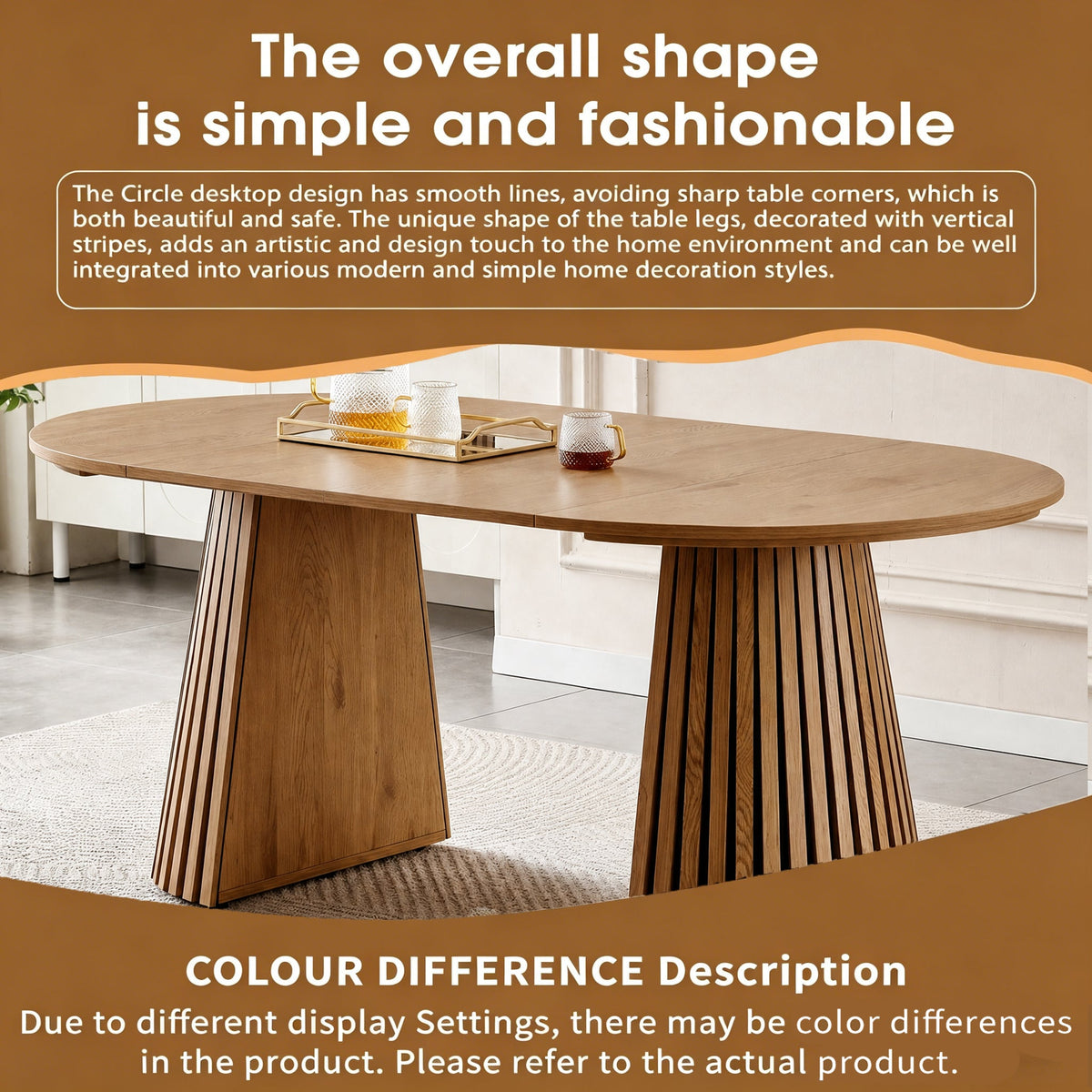 Flexible and Extendable Wooden Dining Table